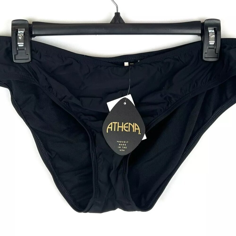 Athena Women’s Black Hipster Bikini Bottom Size 12